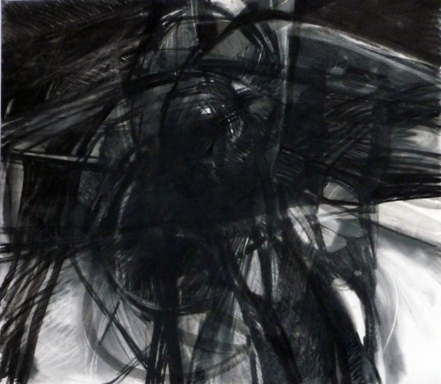 Gallo, fusain sur papier, 130 x 92